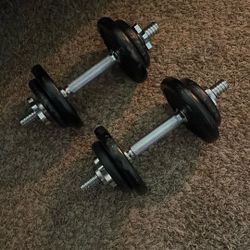 2 - 15lb Dumbells (total 30 Lbs)