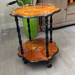Italian Hand Made Rolling Wine Cart