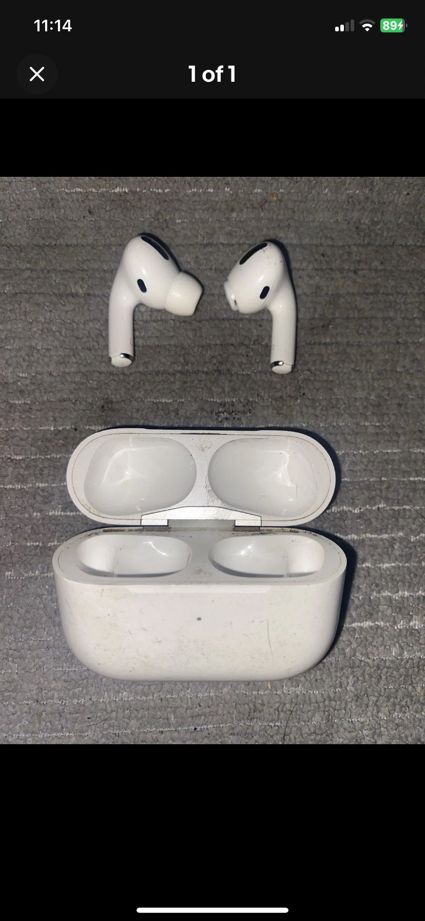 Apple A2190 AirPods Pro 1st Gen Wireless Earbuds with Charging Case