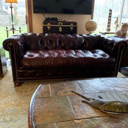Chesterfield Genuine Leather Sofa
