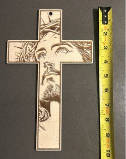 Laser Engraved Wooden Cross