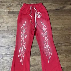 Hellstar flare Red sweatpants 