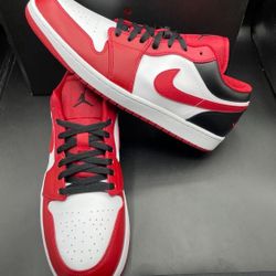 New Nike Air Jordan One 1 Low Chicago Bulls Red Black Shoes Size 14