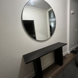 Crate & Barrel Petro 72” console + Infinity 48” mirror (set)