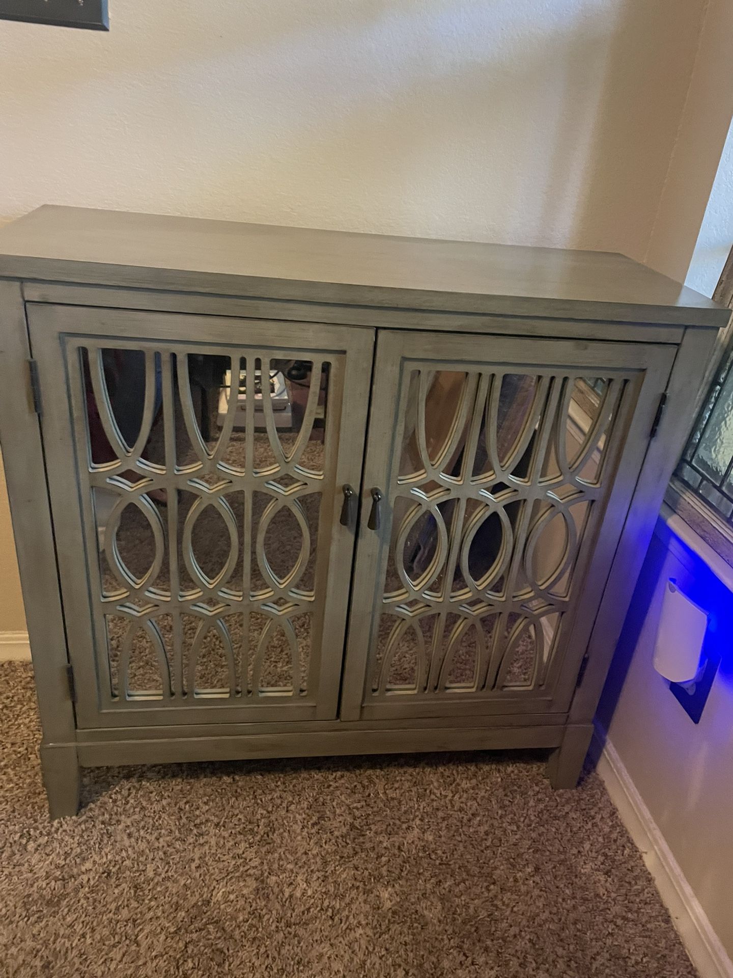 Elegant Storage Accent Piece With Two Deep Shelves