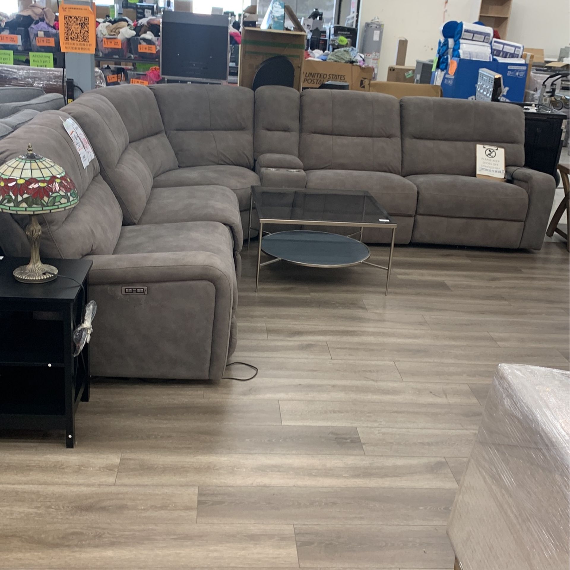 BarcaLounger Fabric Power Reclining With Power Headrests