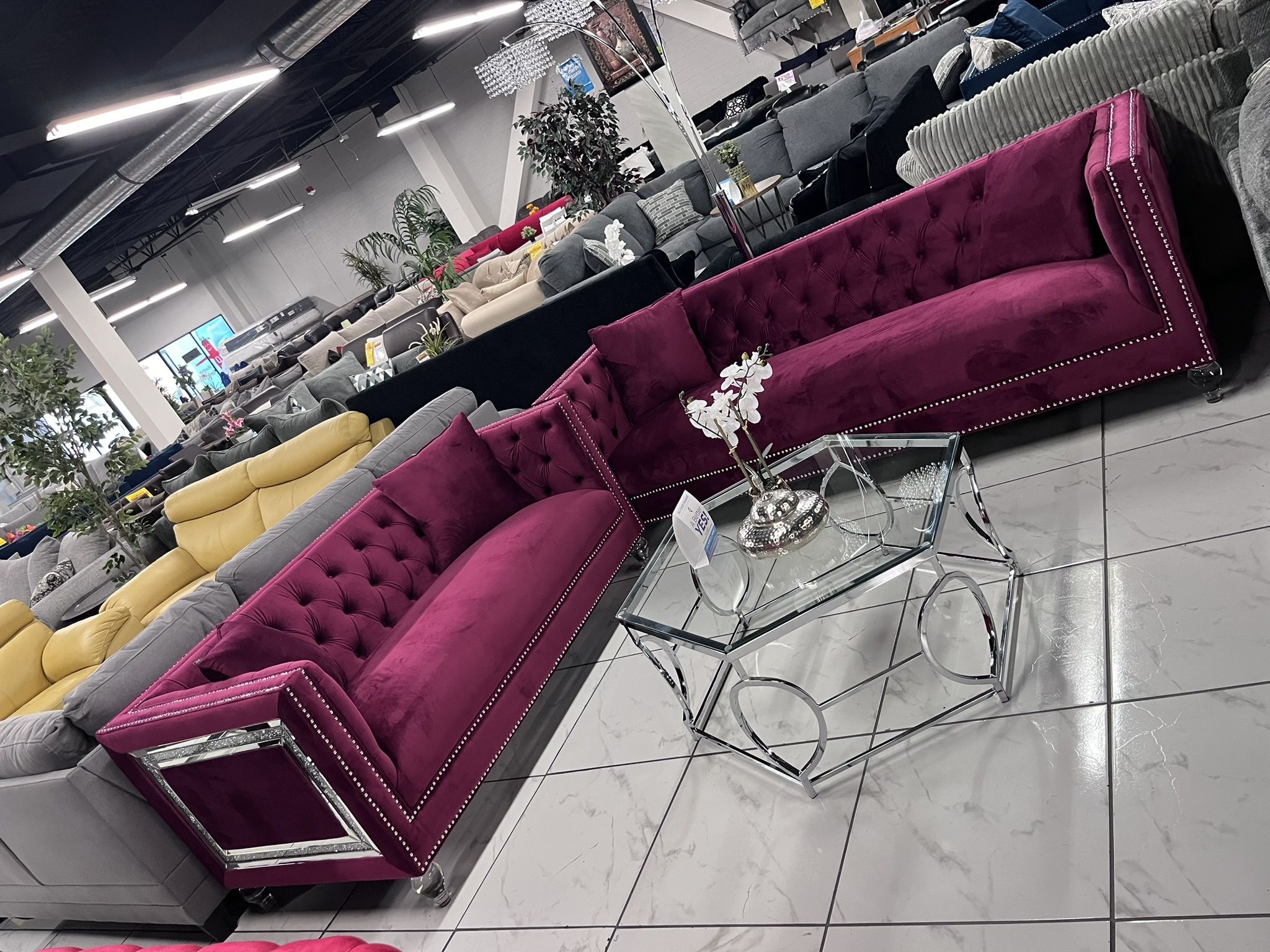 Beautiful Sofa Set 🤩 Burgundy Color 🔥