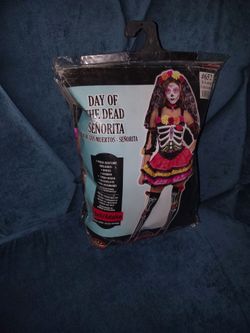 Day of the Dead Señorita Halloween Costume XL