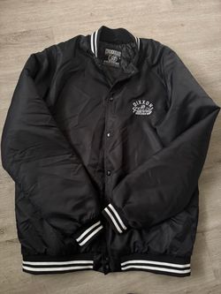 Dixxon Flannel Company Pastime Black Snap Bomber Jacket Quilted Pockets 2X