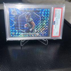 Jaxon Smith Njigba Blue Debut PSA 9 Rookie !