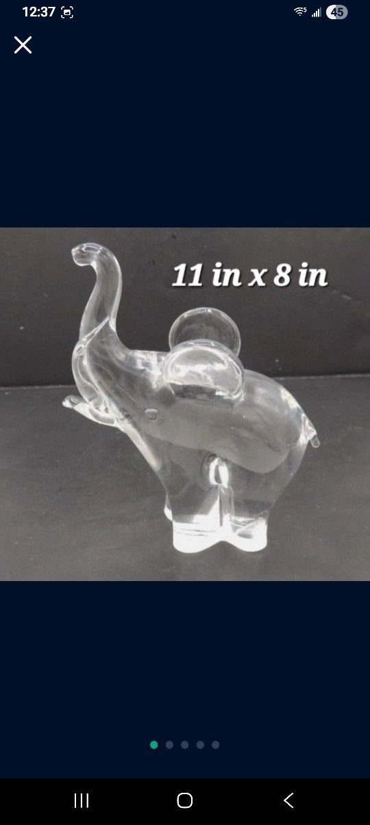 Gorgeous ELEPHANT V NASON ITALY Glass Art Elephant Statue 11"X 8" Nice!
Large Version, Outstanding Quality