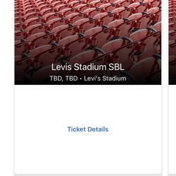 49ers Levi Stadium SBL’s Section 121 Row 28