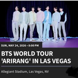 BTS Tickets Las Vegas May 24 Sunday