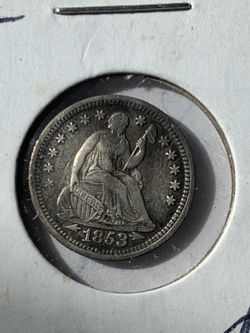 1853 Half Dime With Arrows
