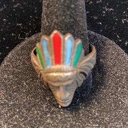 ANTIQUE STERLING INDIAN RING