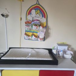 Changing Pad And Changing Topper Tray With Covers