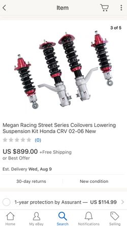 Megan racing coilovers lowering suspension kit.