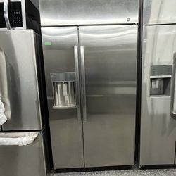 GE Profile Built In Side By Side 42” Stainless Steel Refrigerator 