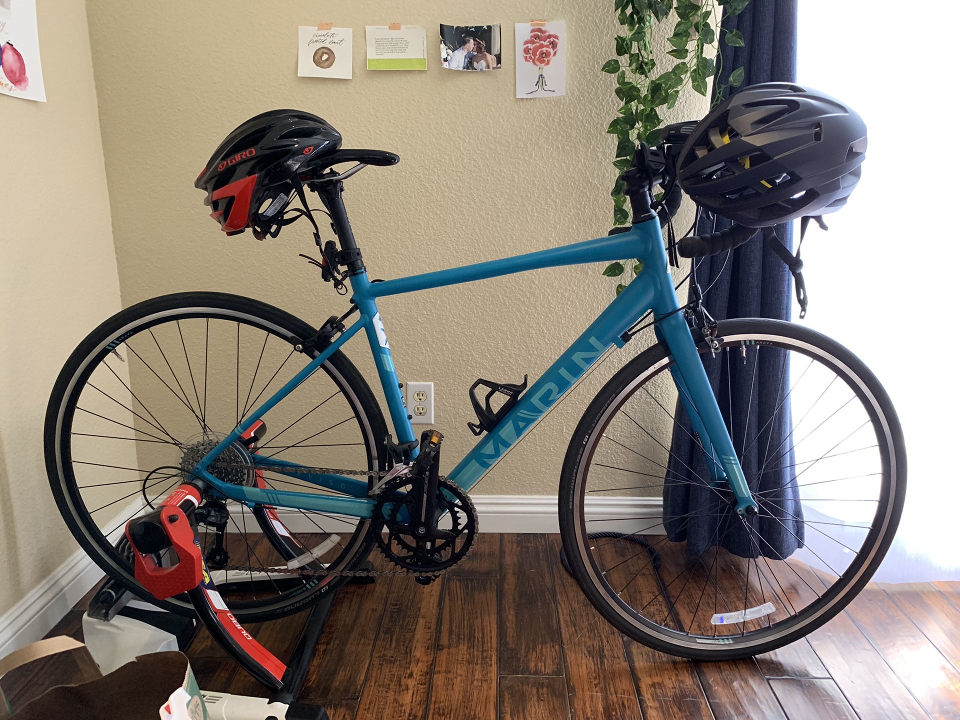 Marin Road Bike and trainer