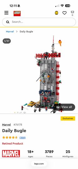 Daily bugle retired lego set