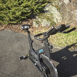 Exercise Bike - Indoor Cycling Bike with Phone and Tablet Mount, 40 lbs Flywheel and Belt Drive System - Stationary Bike with Adjustable Seat, Bottle 