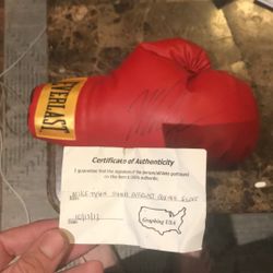 Mike Tyson Signed Everlast Boxing Glove