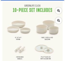 10 pcs nonstick cookware set