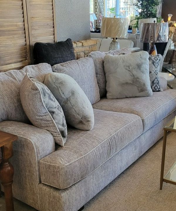 Plush Grey Sofa
