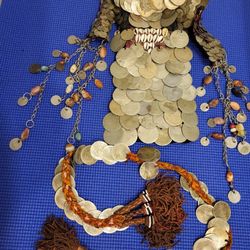 Ottoman Empire Antique Headress With Coins 