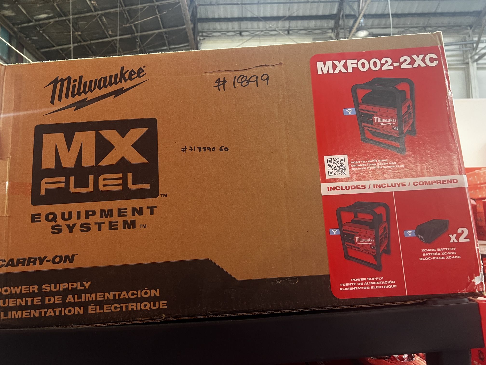 Milwaukee MX FUEL 3600-Watt/1800-Watt Lithium-Ion Battery Powered Push Start Portable Power Station Battery Generator
