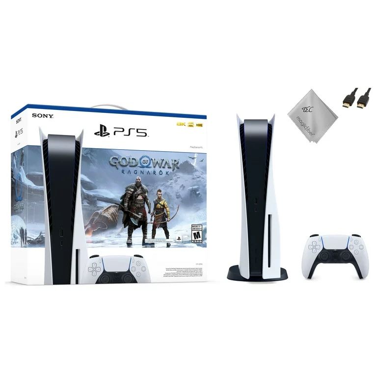 2022 Newest Sony PlayStation_PS5 Gaming Console Disc Version with God of War Ragnarok Bundle