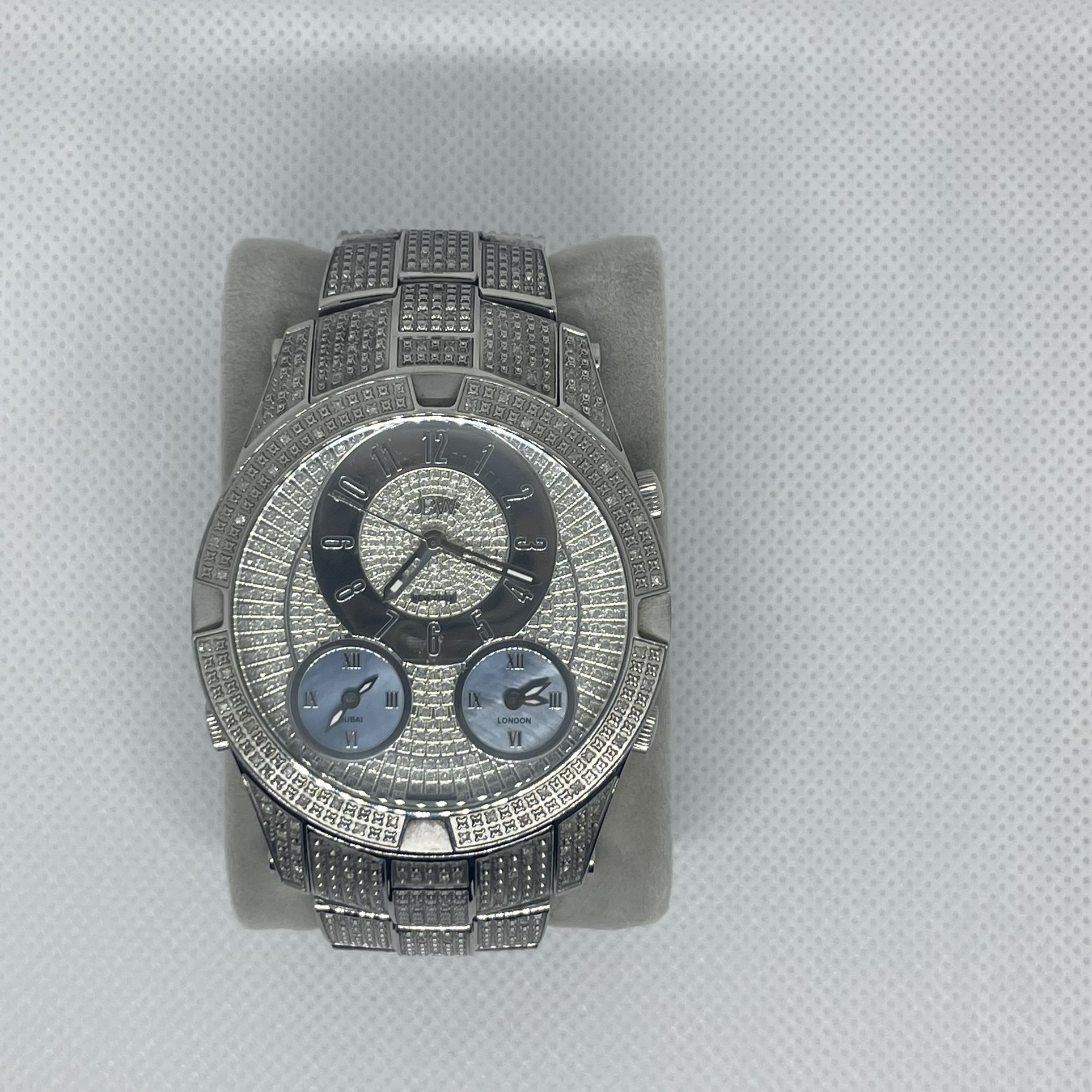 Men's Jet Setter III Stainless Steel Diamond Watch, 46mm 1.18 ctw JBW