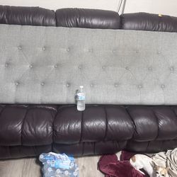 FREE BROWN LEATHER SOFA