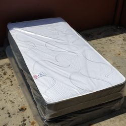NEW TWIN-SIZE MATTRESS & BOX SPRING - 2PC
