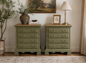 Vintage Solid Wood Nightstands