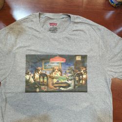 Levi S Grey T Shirt Dogs Playing With Cards