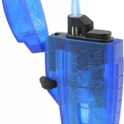 Xikar Stratosphere II High Altitude Lighter, Single Jet Flame, Windproof Blue