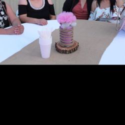 Burlap Yute Table