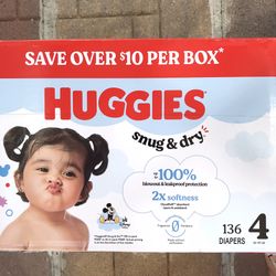 Huggies Snug Dry Size 4/136 Diapers 