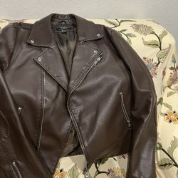 Leather Coat Size Large For Men 