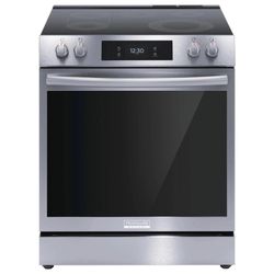 Frigidaire Gallery 30-in Glass Top 5 burners 6.2-cu ft Air Fry Convection Oven Slide-In Electric Range