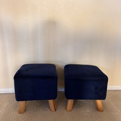 Blue Foot Stools 