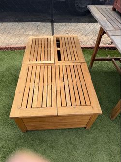 Teak storage box