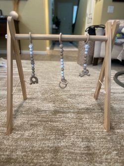 Wooden baby play gym