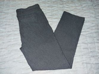 Hilary Radley Women's  Slim Leg Built-in Tummy Control Pants M Black and White