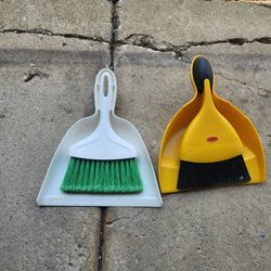 2 Mini Dust Pan And Broom Combo
