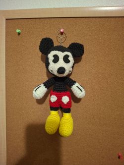 Crochet Mickey Mouse keychain