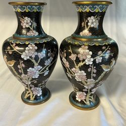 Mid Century Chinese Cloisonné Enamel Vases