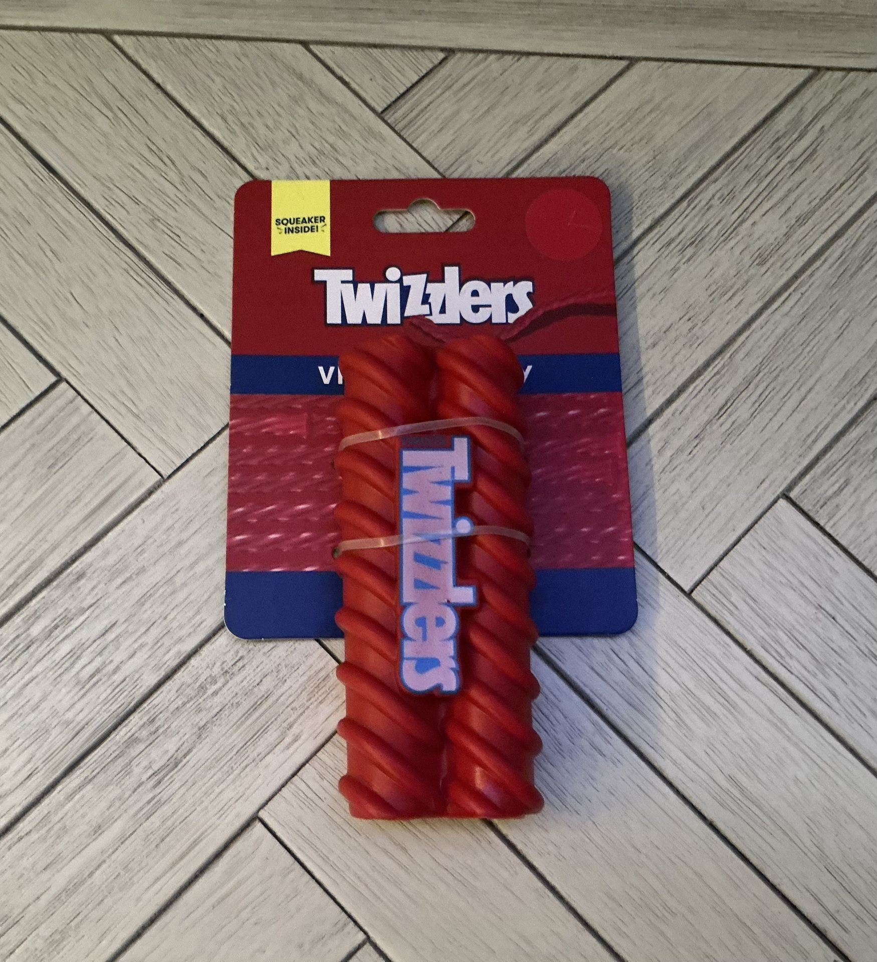 Twizzlers Red Vinyl Squeaky Dog Toy (NEW)