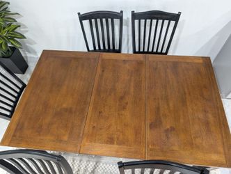 Star Furniture Solid Wood Dining Table Set – 6 Chairs & Removable Leaf